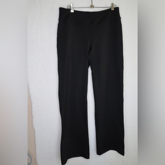 Yogipace Women’s Black Flare Leggings sz L causal loungewear comfort - Picture 1 of 9